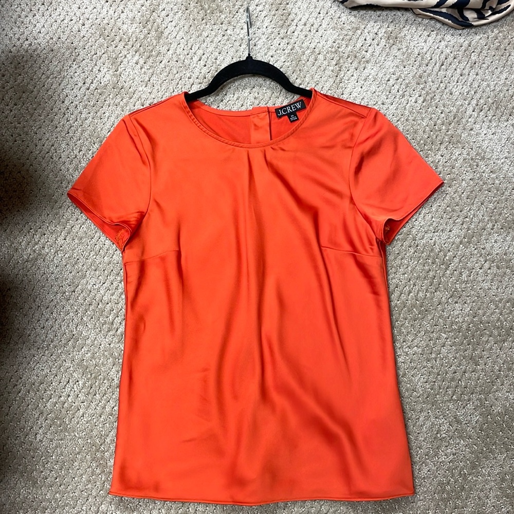 J. Crew Short Sleeve Blouse Crewneck